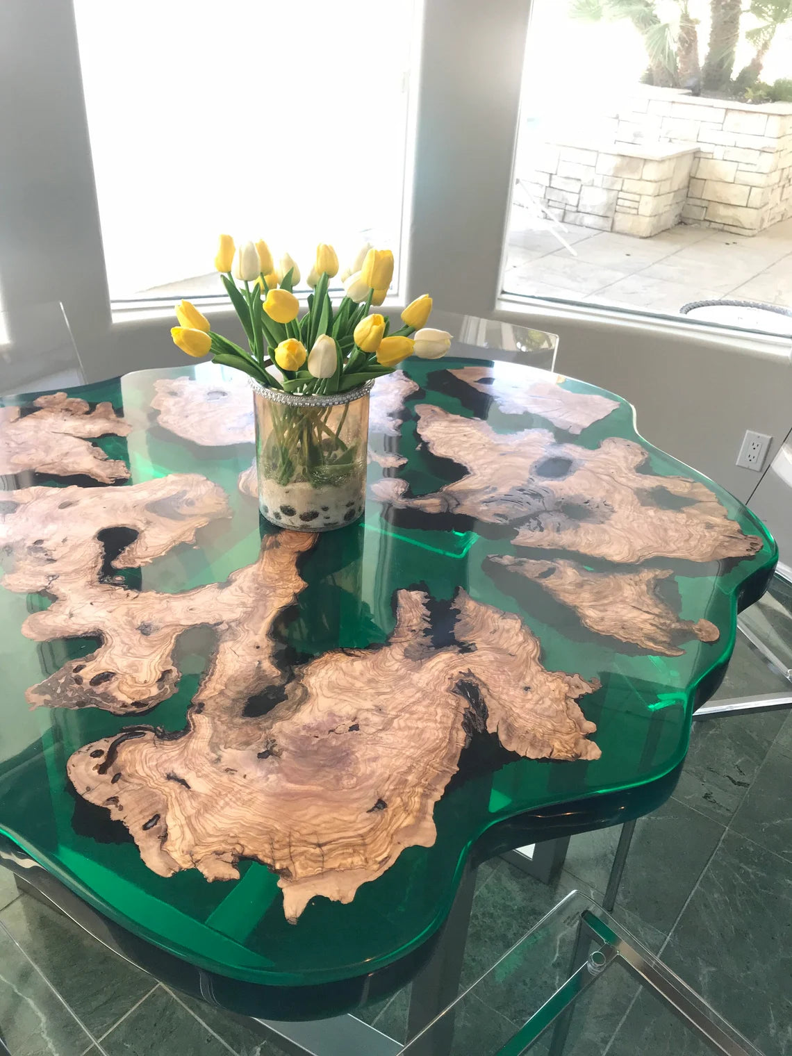 Lagoon Olive Round Dining Table
