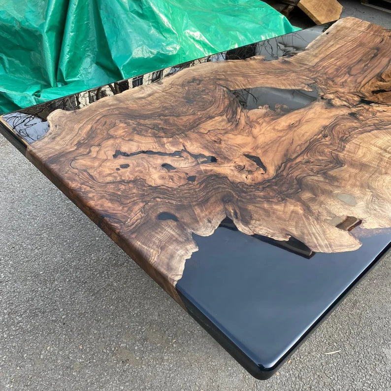 Obsidian Burl Dining Table
