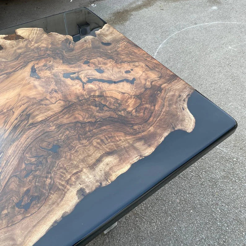 Obsidian Burl Dining Table