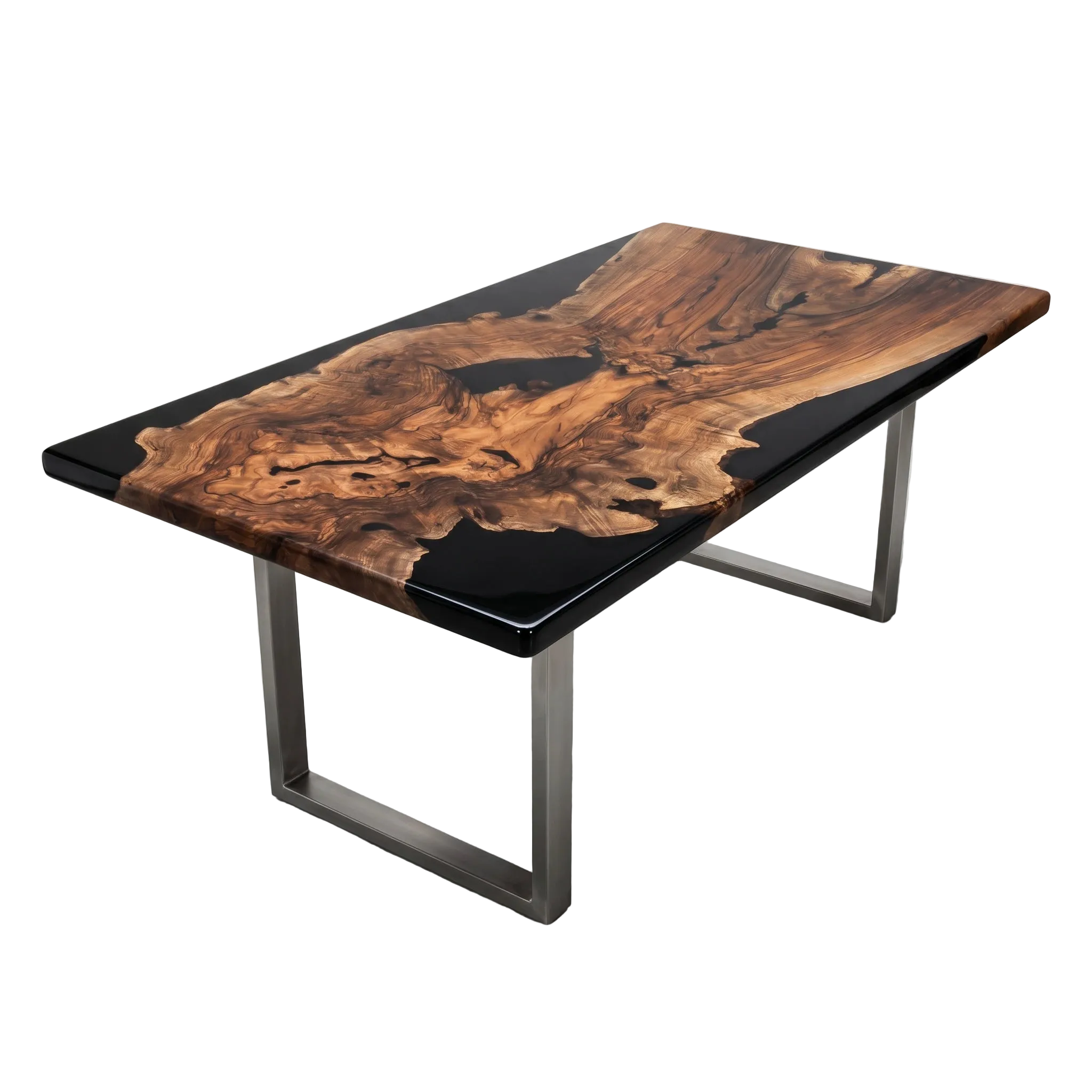 Obsidian Burl Dining Table