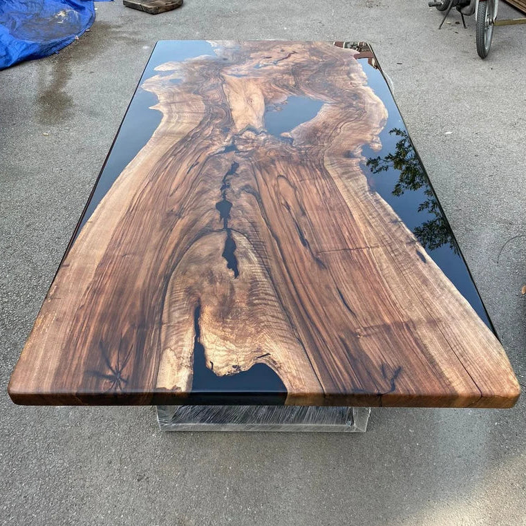 Obsidian Burl Dining Table