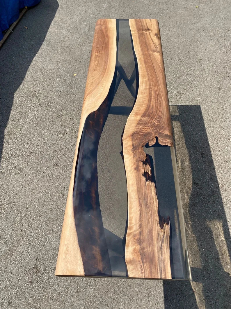 Driftwood Walnut Console Table