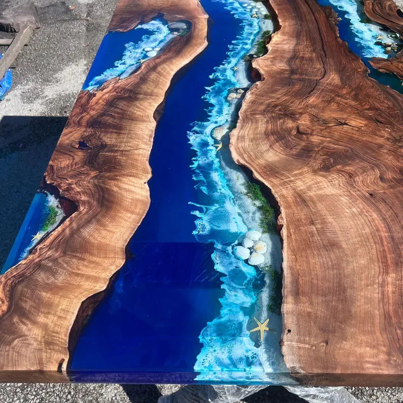 Coral Reef Live Edge Dining Table